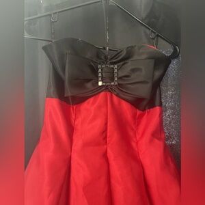 Vintage 80s Gunne Sax Strapless Satin Prom Dress, Fit + Flare, Goth Romantic